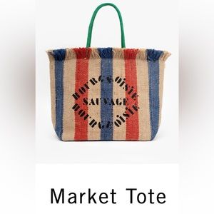 CLARE V . MARKET TOTE IN NATURAL NWT